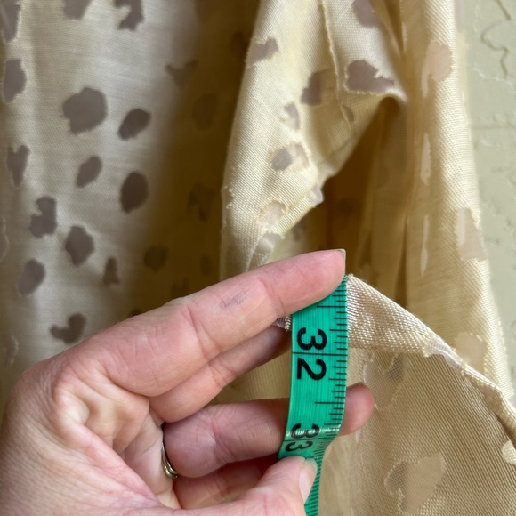 Carole little linen blend 3x Jacard button down blouse office professional - Picture 7 of 7